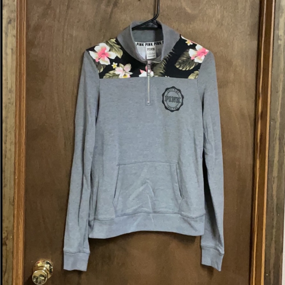 Victorias Secret‎ Pink Quarter Zip Sweatshirt Extra Small